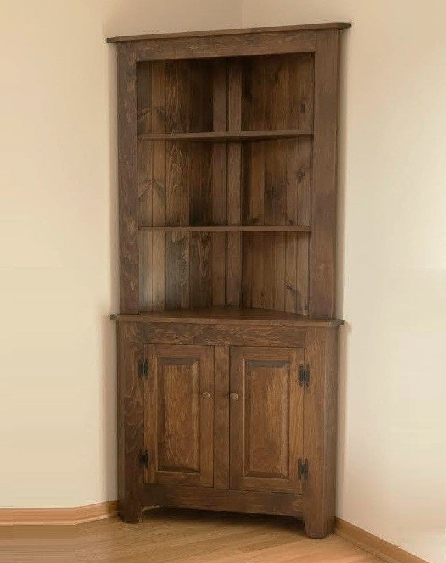 Large Amish Handmade Corner Cabinet - Multipurpose Cabinet - Farmhouse - Primitive Jelly Cabinet - Cupboard - Storage - Case Goods - Home - Cabinets, Dresser, Table