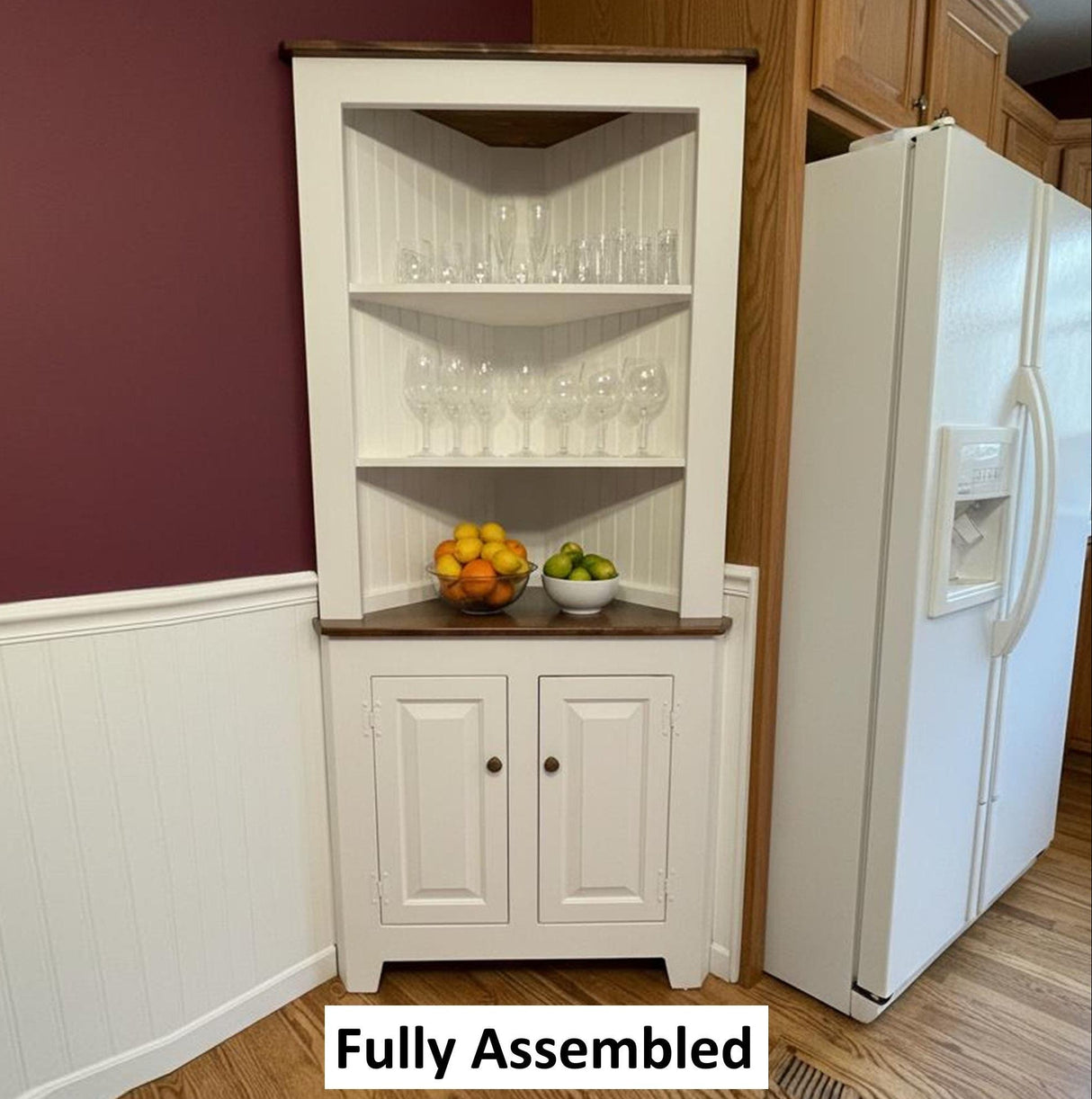 Corner Cabinet - Multipurpose Amish Handmade Large Cabinet - Farmhouse - Primitive Jelly Cabinet - Cupboard - Storage - Case Goods - Home
