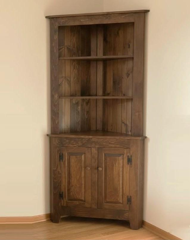 Corner Cabinet - Multipurpose Amish Handmade Large Cabinet - Farmhouse - Primitive Jelly Cabinet - Cupboard - Storage - Case Goods - Home