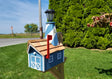 Amish Mailbox - Handmade - With Solar Lighthouse - Wooden - With Cedar Shake Shingles Roof - Color Options