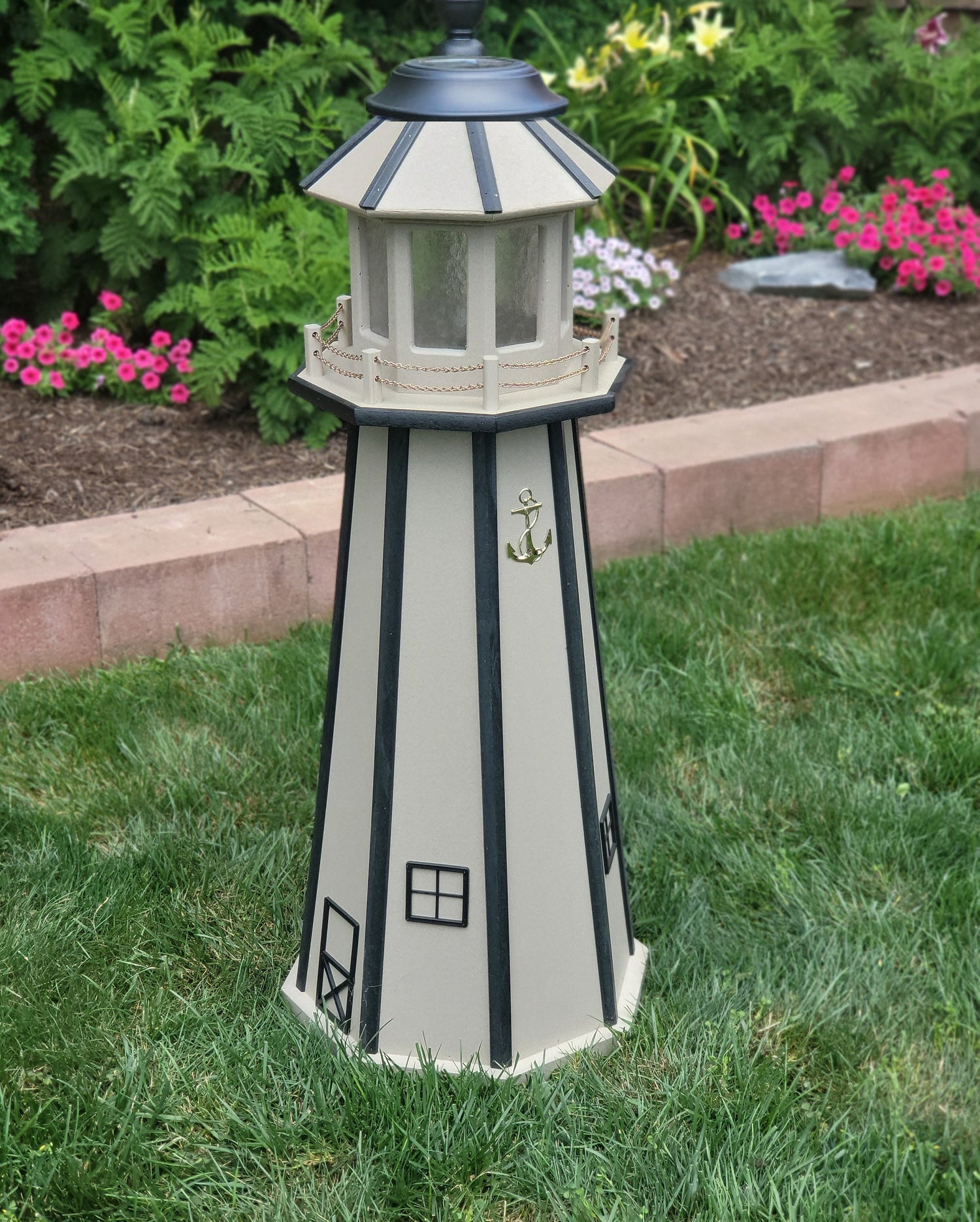 Solar Lighthouse Amish Made - Poly
