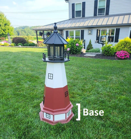 Vermilion Lighthouse - Solar - Amish Made - Landmark Replica - Backyard Decor