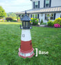 Vermilion Lighthouse - Solar - Amish Made - Landmark Replica - Backyard Decor