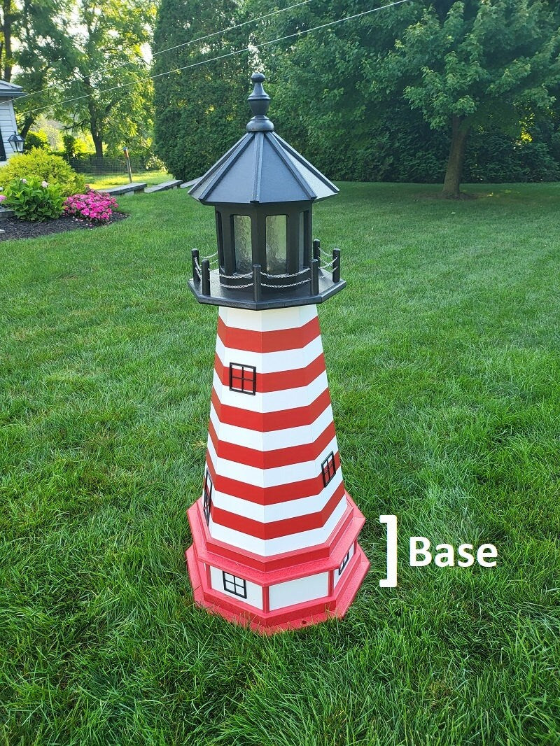 West Quoddy Solar Lighthouse - Handcrafted - Landmark Design - Garden Decoration