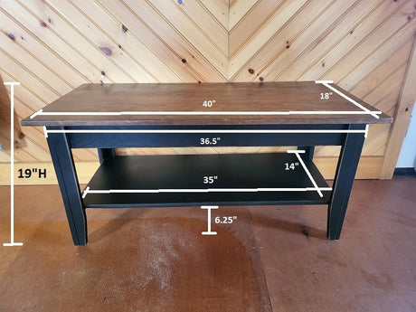 Coffee Table - Fully Assembled - Furniture - Home Décor - Furniture - Living Room Table- Country Decor- Amish Furniture - Primitive - Rustic