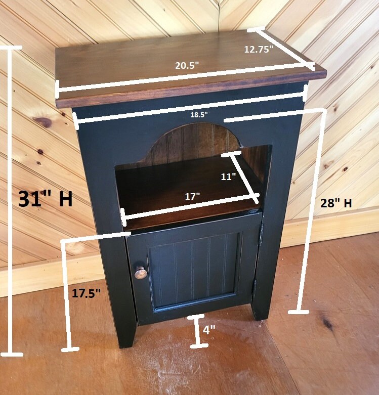 End Table - Primitive - Amish Furniture - Home Décor - Nightstand - Living - Book Shelf - Amish Handmade - Fireplace - Bathroom Cabinet