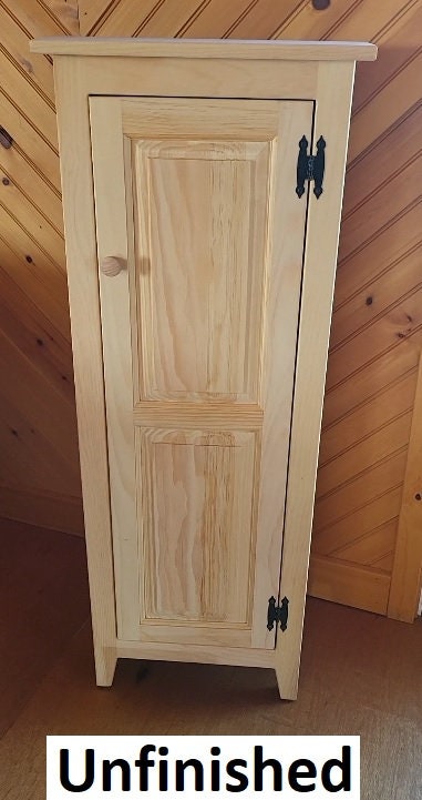 Pantry Cabinet - Amish Furniture - Farmhouse Jelly Cabinet - Kitchen - Rustic Chimney Cabinet - Home Décor- Amish Handmade - Rustic Cupboard