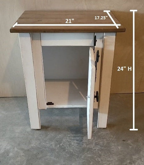 End Table - Amish Furniture - Rustic - Home Décor - Nightstand - Living - Book Shelf - Amish Handmade - Bathroom Cabinet - Case Goods