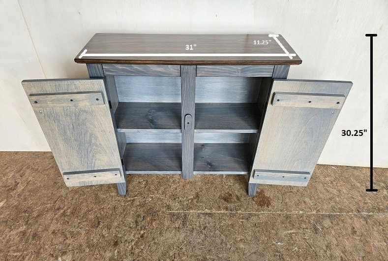 2 Door Cabinet - Amish Furniture - TV Stand - Primitive - Storage - TV Cabinet - Home Décor- Amish Handmade - Multipurpose Cabinet - Rustic