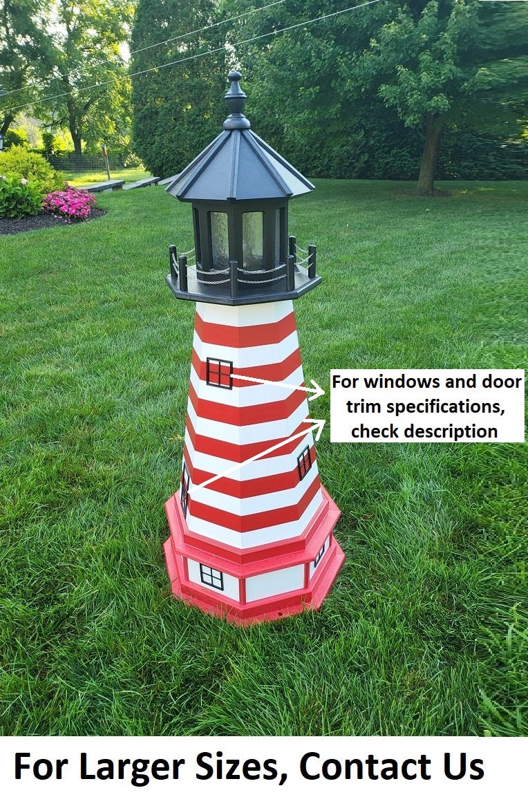 West Quoddy Solar Lighthouse - Handcrafted - Landmark Design - Garden Decoration