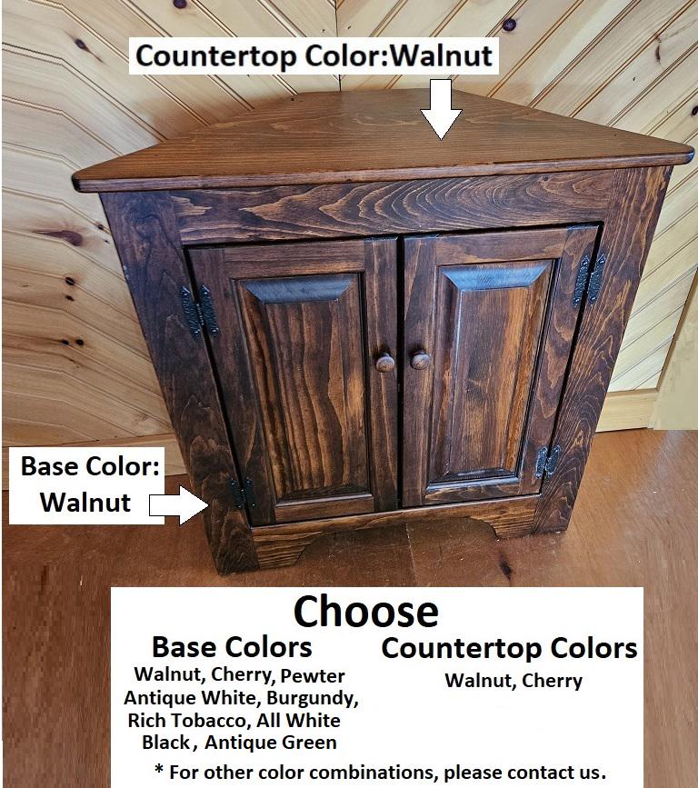Corner Cabinet 2 Doors - Amish Furniture - Free Shipping - Primitive - Storage - TV Cabinet -Amish Handmade - Multipurpose Cabinet - Rustic
