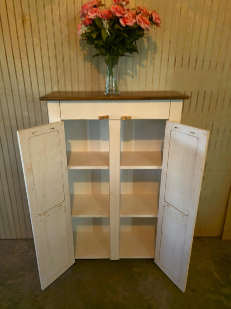 2 Door Cabinet - Amish Furniture - TV Stand - Primitive - Storage - TV Cabinet - Amish Handmade - Tall Country Cupboard - Rustic -Case Goods