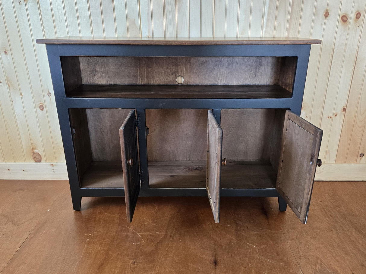 TV Stand - 3 Door Cabinet - Primitive - Storage - TV Cabinet - Amish Handmade - Multipurpose Cabinet - Rustic - Case Goods - Fully Assembled