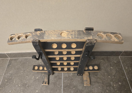 Cue Rack - Billiards - Amish Handmade - Pool Cue Table - Whiskey Barrel - Pool Lovers - Display -Vintage - Stave - Pool - Organizer - Unique