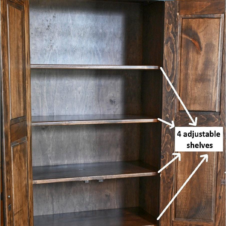 Amish Handmade Multipurpose Cabinet - Large Cabinet - Cabinet with Drawer - Farmhouse -Organizer- Storage - Rustic - Case Goods - Home Decor