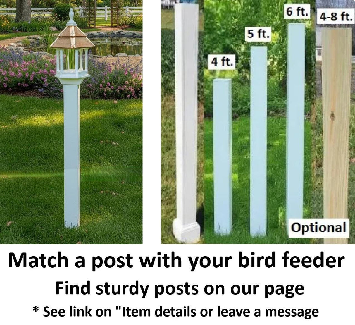 Cedar Roof Bird Feeder Amish Handmade Decorative Birdfeeder Maintenance Free Gift for Bird Lovers Gift, Bird Feed