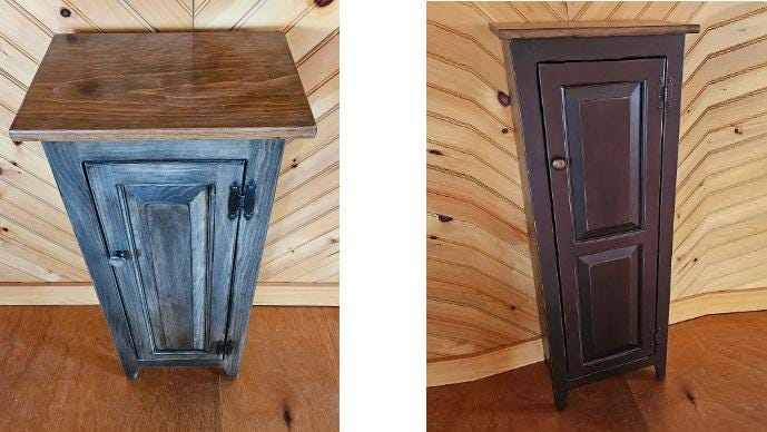 Pantry Cabinet - Amish Furniture - Farmhouse Jelly Cabinet - Kitchen - Rustic Chimney Cabinet - Home Décor- Amish Handmade - Rustic Cupboard