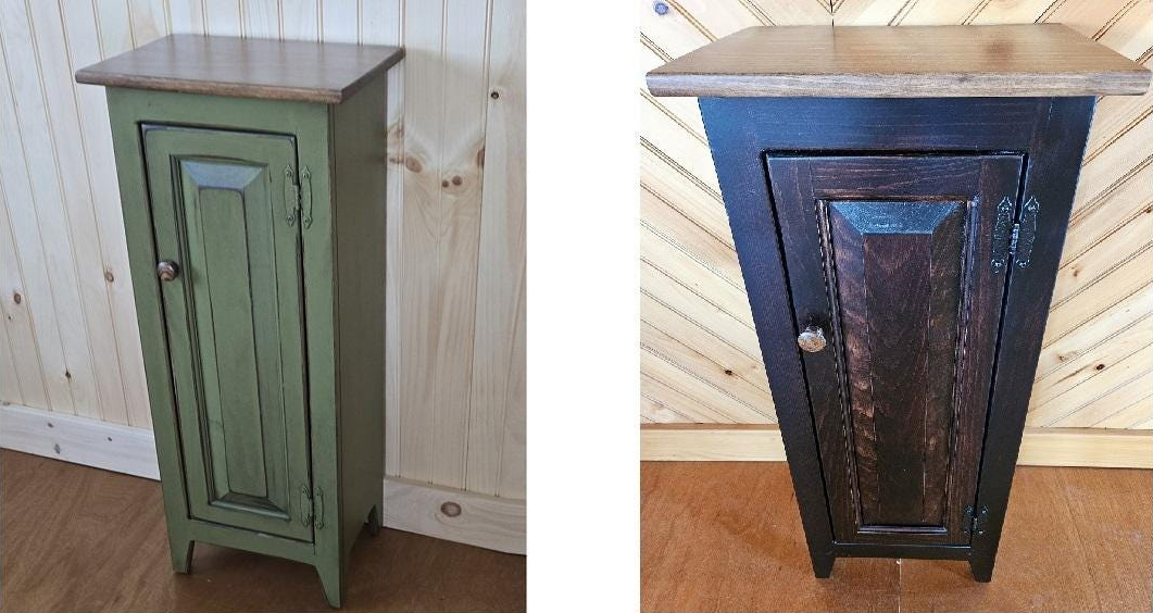 Pantry Cabinet - Amish Furniture - Farmhouse Jelly Cabinet - Kitchen - Rustic Chimney Cabinet - Home Décor- Amish Handmade - Rustic Cupboard