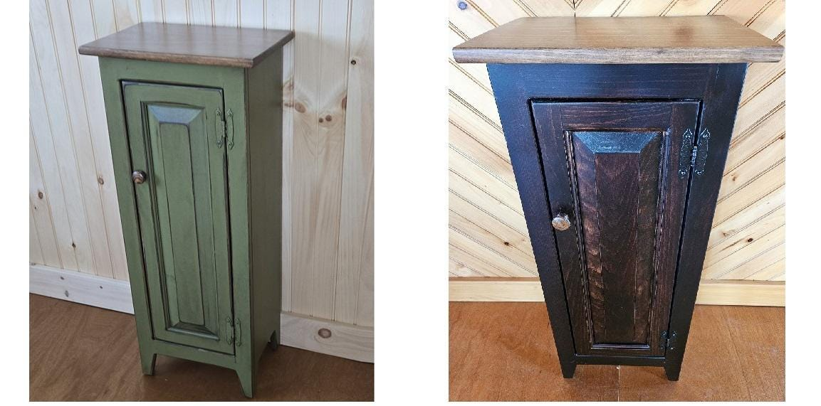 Pantry Cabinet - Amish Furniture - Farmhouse Jelly Cabinet - Kitchen - Rustic Chimney Cabinet - Home Décor- Amish Handmade - Rustic Cupboard
