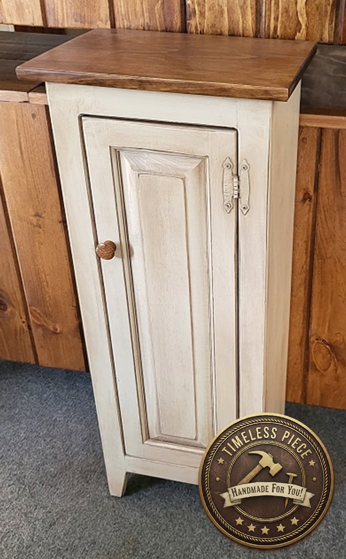 Pantry Cabinet - Amish Furniture - Farmhouse Jelly Cabinet - Kitchen - Rustic Chimney Cabinet - Home Décor- Amish Handmade - Rustic Cupboard