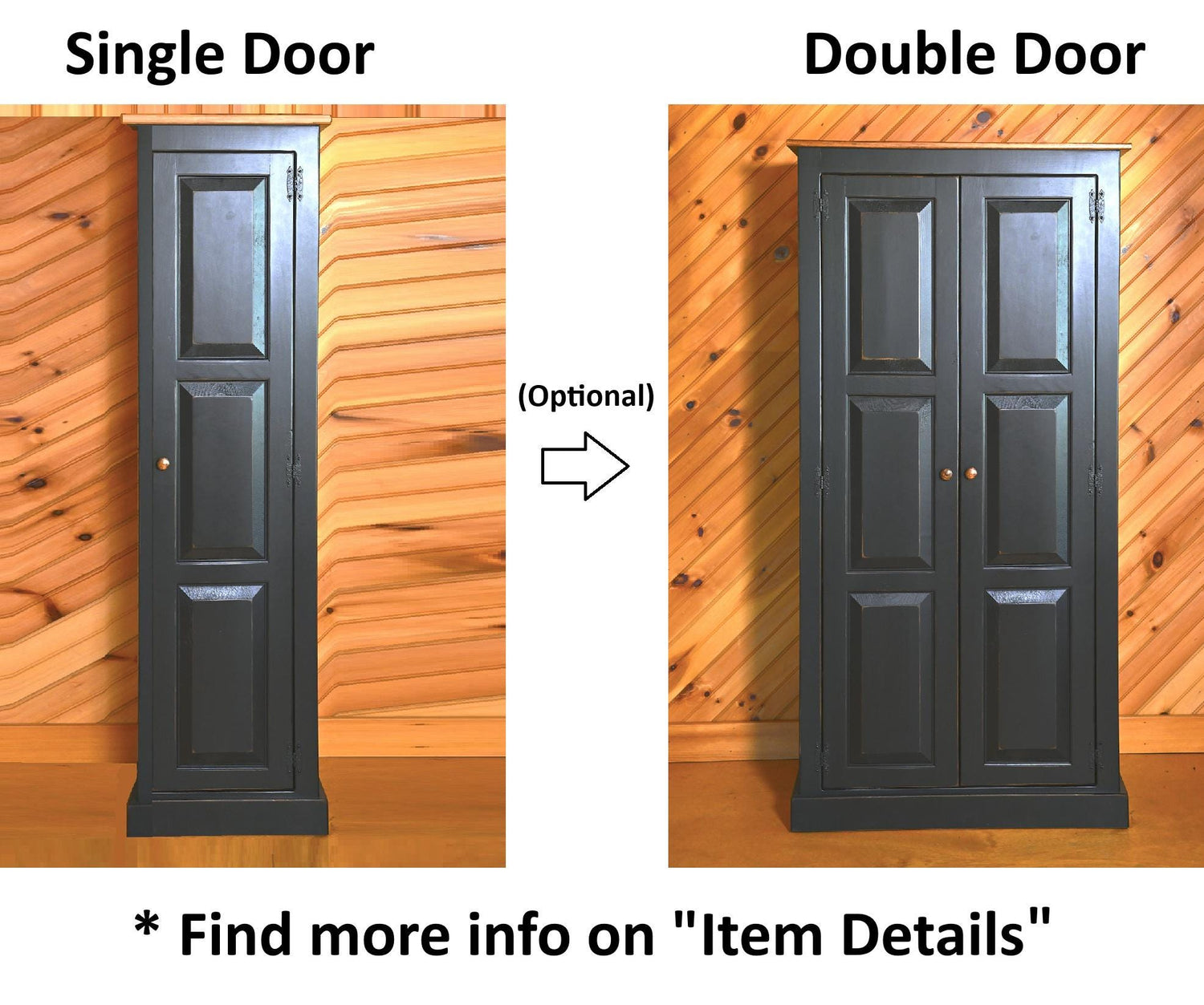 Amish Handmade Pantry Cabinet - Large Jelly Cabinet - Multipurpose Cabinet - Farmhouse - Cupboard- Amish Furniture- Rustic- Case Goods- Home