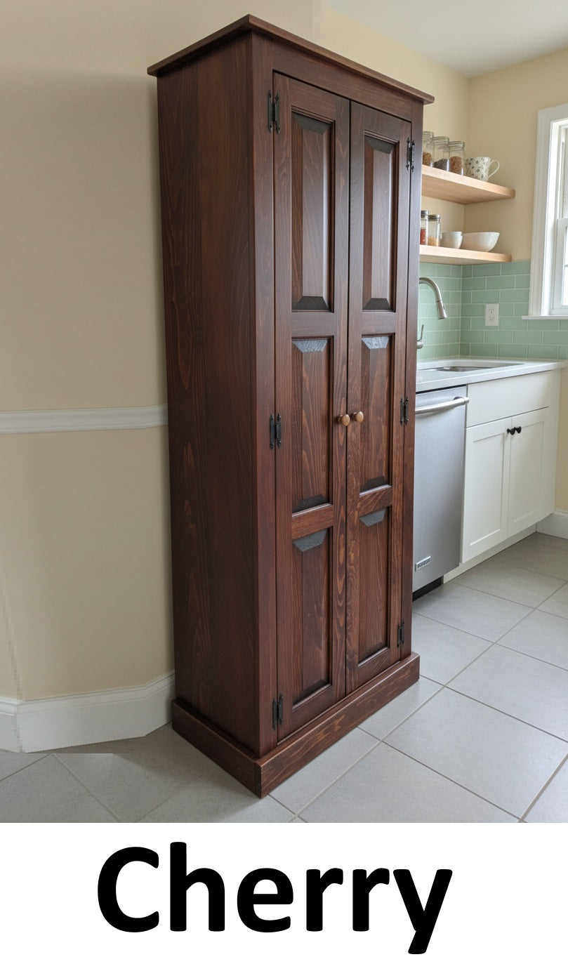 Amish Handmade Pantry Cabinet - Large Jelly Cabinet - Multipurpose Cabinet - Farmhouse - Cupboard- Amish Furniture- Rustic- Case Goods- Home