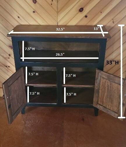 2 Door Cabinet - Fully Assembled - TV Stand - Primitive - Storage -  TV Cabinet - Home Décor- Amish Handmade - Multipurpose Cabinet - Rustic - Furniture