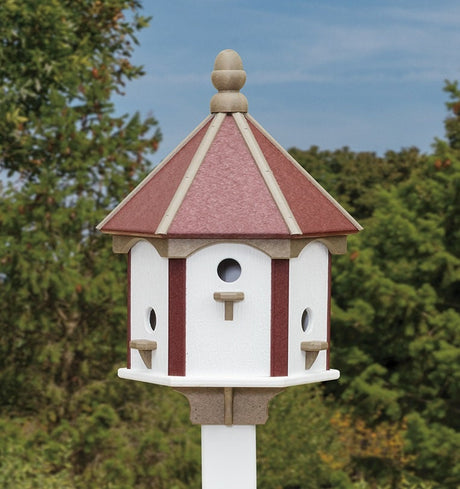 Bird House Gazebo Poly Amish Made With 6 Nesting Compartments X-Large Weather Resistant - Home & Living:Outdoor & Gardening:Feeders & Birdhouses:Birdhouses