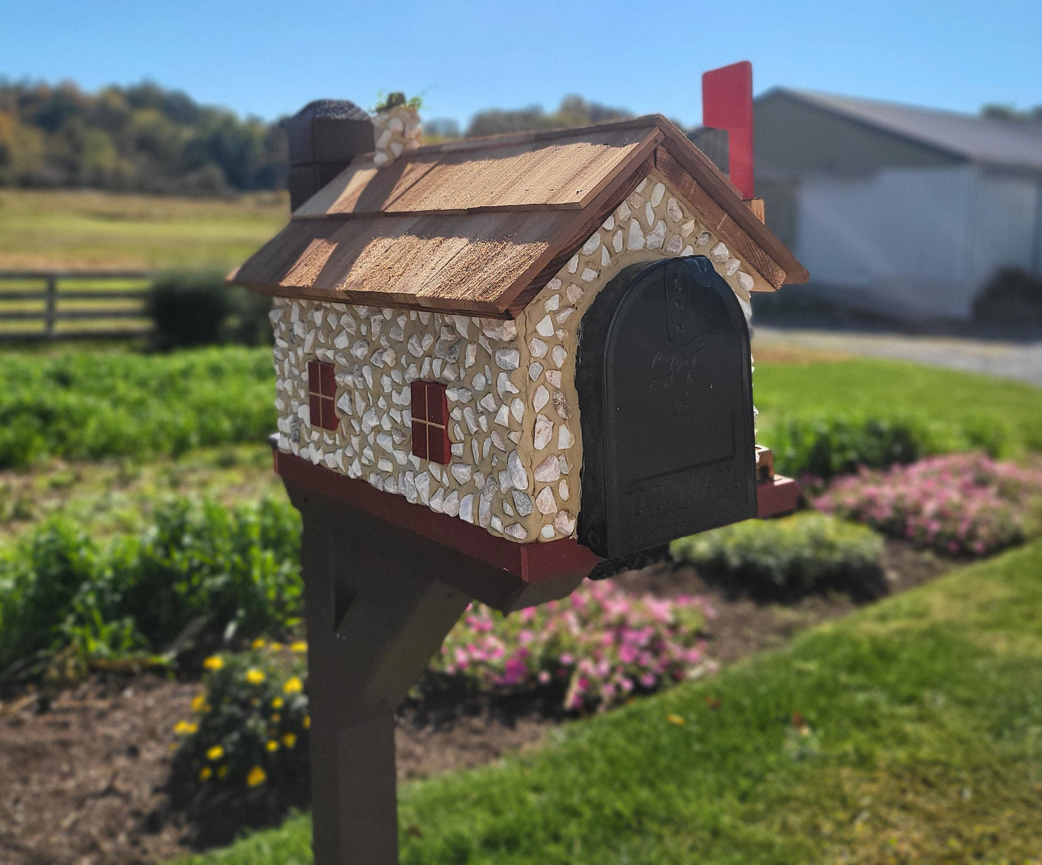 large mailbox, cottage mailbox, custom made mailbox, outdoor décor, farm mailbox, house mailbox, rural mailbox, decorative mailbox, cedar mailbox, blue mailbox, outdoor mailbox, handmade, better home and garden decorative mailboxes, unique mailboxes, cool mailboxes, modern mailbox yard art, post box, country décor, home & garden, colorful mailbox, handcrafted, letter box, two door mailbox, box for mail, unique, post box, aromatic cedar, home style mailbox, USPS approved, amish artisan, personalized gift,