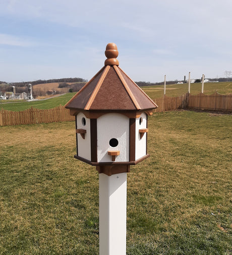 Bird House - Amish Handmade -  X-Large 6 Nesting Compartments -  Poly Lumber Bird House - Amish Outdoor Birdhouse - Home & Living:Outdoor & Gardening:Feeders & Birdhouses:Birdhouses