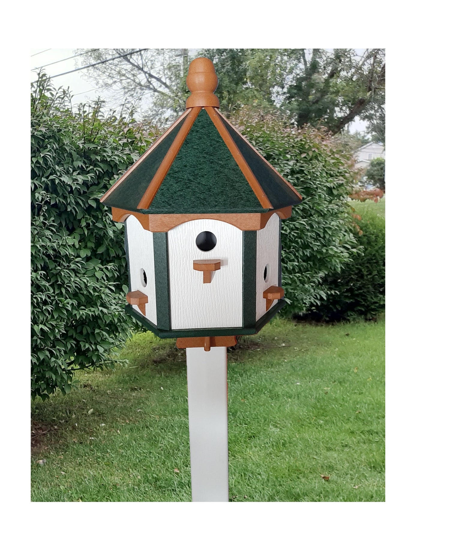 Bird House - Amish Handmade -  X-Large 6 Nesting Compartments -  Poly Lumber Bird House - Amish Outdoor Birdhouse - Home & Living:Outdoor & Gardening:Feeders & Birdhouses:Birdhouses