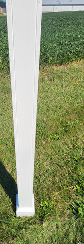 Vinyl Post For Birdhouse or Bird Feeder, inner wooden post included! Amish handmade decorative white Post, Mount houses & Feeders With Ease