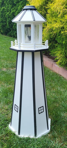 Lighthouse Solar Poly Made - Garden Decor