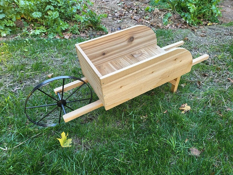 Wheelbarrow - Vendor Cart - Wheelbarrow Planter - Wooden Cart- Flower Planter Wagon - Country Decor- Primitive