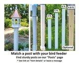 Bird Feeder Patina Copper Roof, Large, 8 Sided Octagon, Premium Feeding Tube, Roof Options - Patina Roof