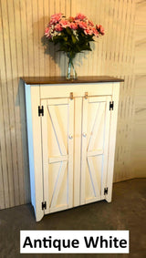 2 Door Cabinet - Amish Furniture - TV Stand - Primitive - Storage - TV Cabinet - Amish Handmade - Tall Country Cupboard - Rustic -Case Goods