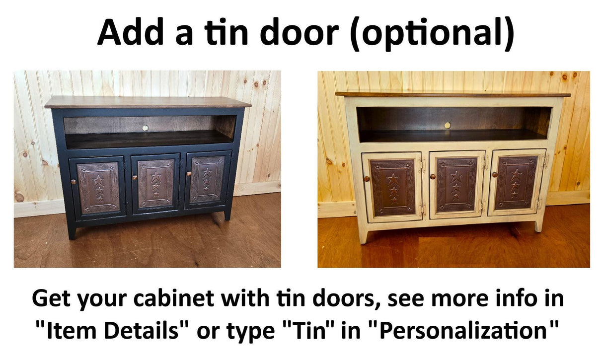 2 Door Cabinet - Amish Furniture - TV Stand - Primitive - Storage - TV Cabinet - Amish Handmade - Multipurpose Cabinet - Rustic - Case Goods