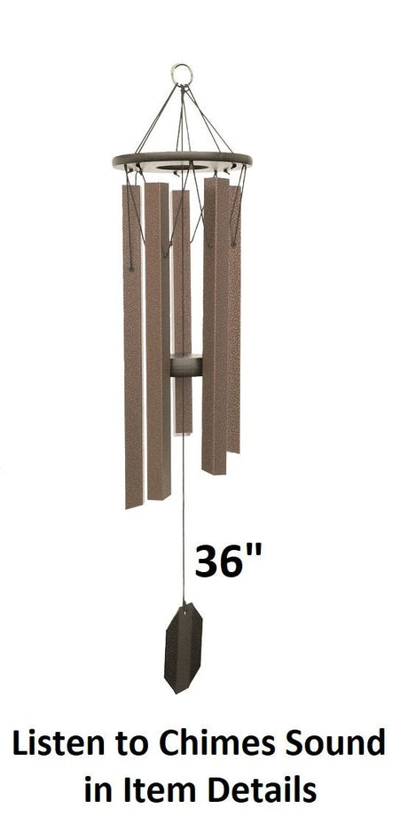 36"-80" Wind Chimes Amish Handmade - Square Aluminum Chimes - Soothing - Deep Tone - Sound Healing - Outdoor Decor - Wind Bells - Nature