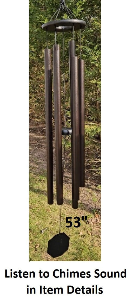 37"-53" Wind Chimes Amish Handmade - Aluminum Tubes - Sound Healing - Deep Tone Chimes - Outdoor Decor - - Wind Bells - Meditation - Nature