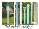 Poly Lumber Bird Feeder Amish Handmade Weather Resistant - Bird Lovers - Premium Feeding Tube -Post Mounted / Hanging Bird Feeders Outdoors