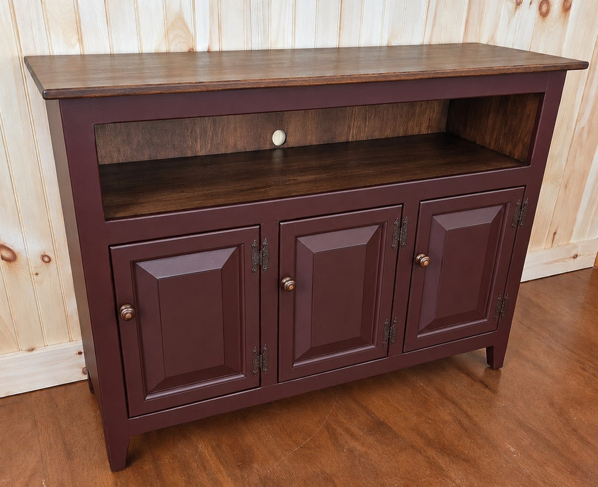 TV Stand - 3 Door Cabinet - Primitive - Storage - TV Cabinet - Amish Handmade - Multipurpose Cabinet - Rustic - Case Goods - Fully Assembled