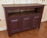 TV Stand - 3 Door Cabinet - Primitive - Storage - TV Cabinet - Amish Handmade - Multipurpose Cabinet - Rustic - Case Goods - Fully Assembled