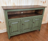 TV Stand - 3 Door Cabinet - Primitive - Storage - TV Cabinet - Amish Handmade - Multipurpose Cabinet - Rustic - Case Goods - Fully Assembled