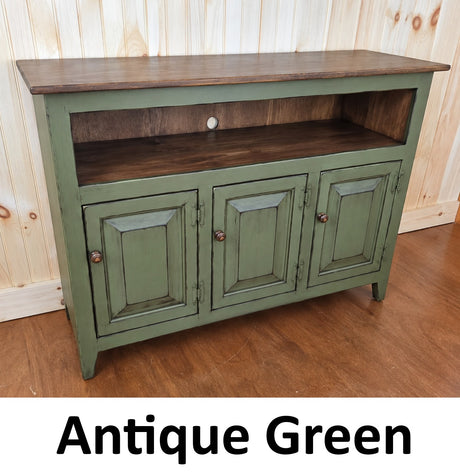 TV Stand - 3 Door Cabinet - Primitive - Storage - TV Cabinet - Amish Handmade - Multipurpose Cabinet - Rustic - Case Goods - Fully Assembled