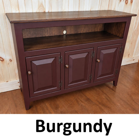 TV Stand - 3 Door Cabinet - Primitive - Storage - TV Cabinet - Amish Handmade - Multipurpose Cabinet - Rustic - Case Goods - Fully Assembled
