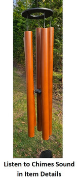 75" Wind Chimes  Amish Handmade - Aluminum Tubes - Large - Deep Tone - Healing - Outdoor Decor - Soothing - Wind Bells - Meditation - Nature - Garden Decoration