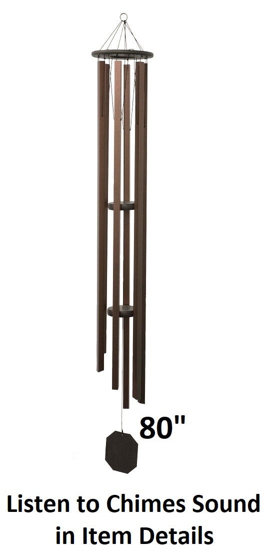 36"-80" Wind Chimes Amish Handmade - Square Aluminum Chimes - Soothing - Deep Tone - Sound Healing - Outdoor Decor - Wind Bells - Nature