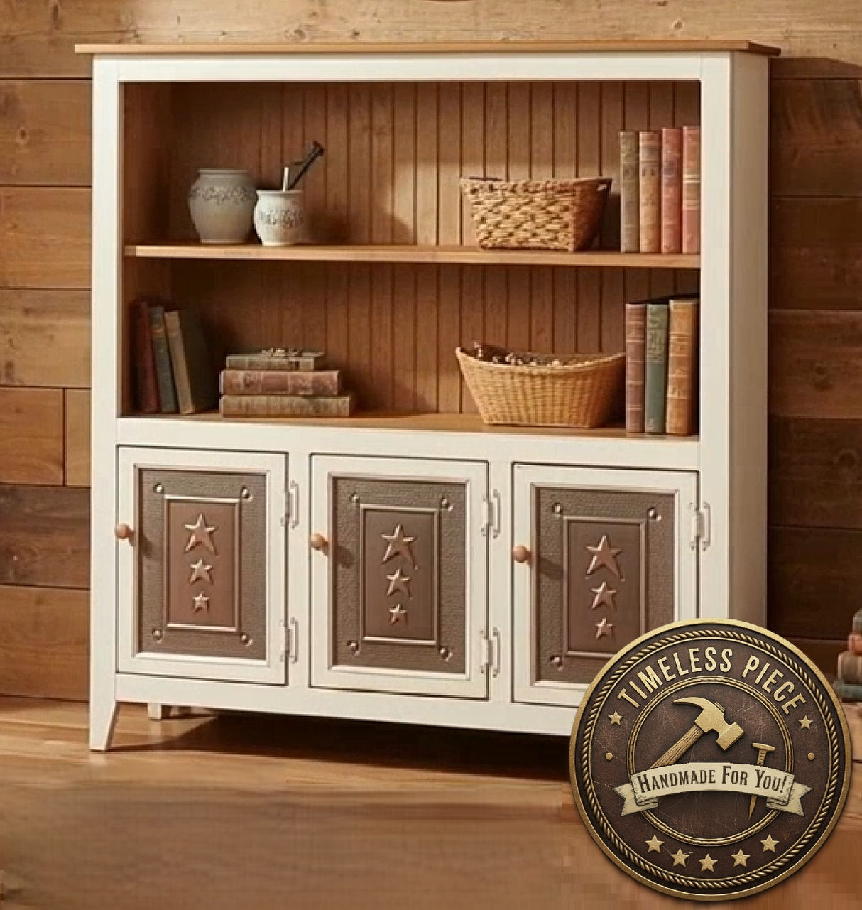 Amish Handmade 3 Door Cabinet - Hutch Cabinet - Multipurpose Cabinet - Rustic - Hall Cabinet - Case Goods - Vintage - Primitive - Storage