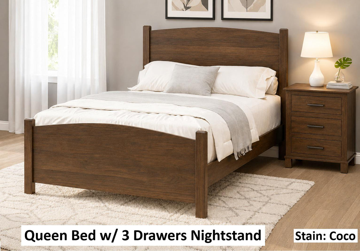 Amish Handmade Bedroom Set - Dresser With Mirror - Drawer Chest - Drawer Dresser - Queen Bed Set - Nightstand - Mirror - Case Goods - Home