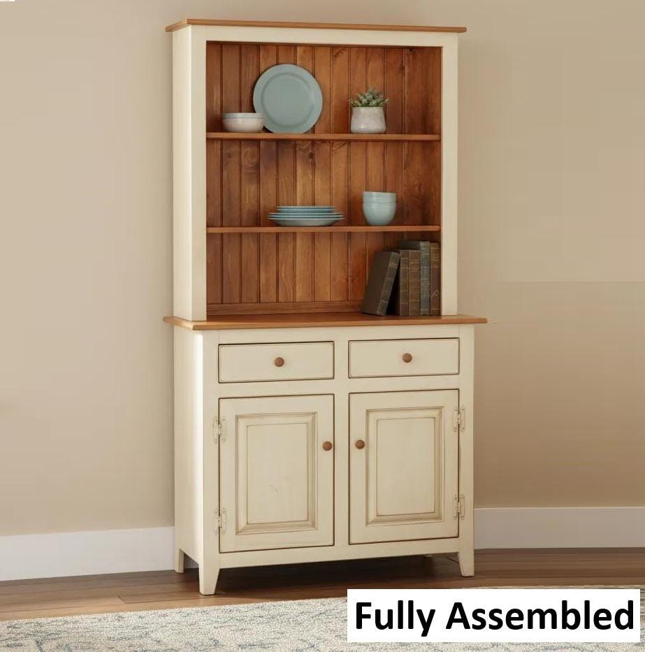 Amish Handmade Bookcase Cabinet - Large Cabinet Hutch- Multipurpose Cabinet Drawers - Farmhouse - Storage - Rustic - Case Goods -Home Decor